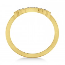 Jerusalem Cross Diamond Accented Ladies Ring 14k Yellow Gold (0.20ct)