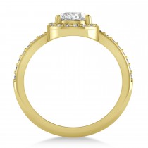 Round White Diamond Nouveau Ring 18k Yellow Gold (1.11 ctw)