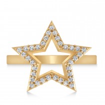 Galaxy Star Diamond Accented Ladies Ring 14k Rose Gold (0.35ct)