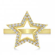 Galaxy Star Diamond Accented Ladies Ring 14k Yellow Gold (0.35ct)