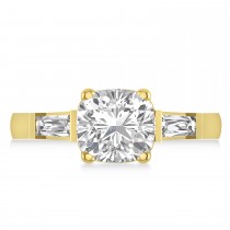 Diamond Three-Stone Cushion Ring 14k Yellow Gold (2.44ct)