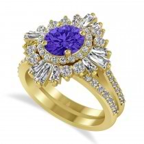 Tanzanite & Diamond Ballerina Engagement Ring 18k Yellow Gold (2.74 ctw)