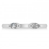 Diamond Open Concept Ring/Band 14k White Gold (0.40ct)