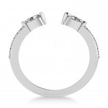 Diamond Open Concept Ring/Band 14k White Gold (0.52ct)