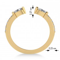 Diamond Open Concept Ring/Band 14k Yellow Gold (0.52ct)