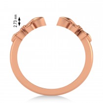 Fleur De Lis Open Concept Ring/Wedding Band 14k Rose Gold