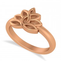 Lotus Flower Fashion Ring 14k Rose Gold