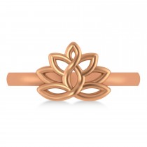 Lotus Flower Fashion Ring 14k Rose Gold