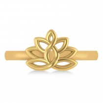 Lotus Flower Fashion Ring 14k Yellow Gold