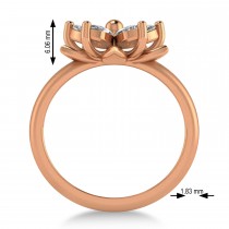 Diamond 5-Petal Flower Fashion Ring 14k Rose Gold (1.00ct)