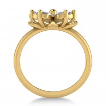 Diamond 5-Petal Flower Fashion Ring 14k Yellow Gold (1.00ct)