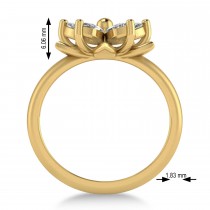 Diamond 5-Petal Flower Fashion Ring 14k Yellow Gold (1.00ct)