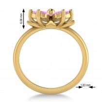 Pink Sapphire 5-Petal Flower Fashion Ring 14k Yellow Gold (1.20ct)