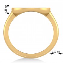 Pisces Disk Zodiac Ring 14k Yellow Gold