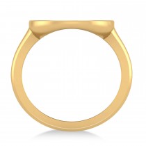 Taurus Disk Zodiac Ring 14k Yellow Gold