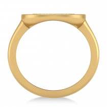 Diamond Cancer Zodiac Disk Ring 14k Yellow Gold (0.13ct)
