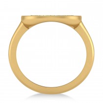 Diamond Virgo Zodiac Disk Ring 14k Yellow Gold (0.13ct)