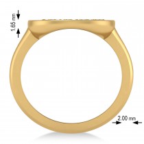 Diamond Scorpio Zodiac Disk Ring 14k Yellow Gold (0.11ct)