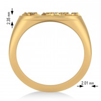 Diamond Gemini Zodiac Constellation Disk Ring 14k Yellow Gold (0.06ct)