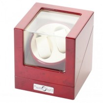 Cherry Wood and Top Window Double Watch Winder