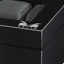 Matte Carbon Fiber Pattern Eight Watch Box Black Leather Interior