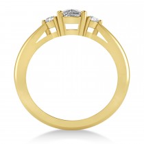 Cushion Lab Grown Diamond Three-Stone Engagement Ring 14k Yellow Gold (1.14ct)
