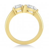 Oval/Pear Lab Grown Diamond Toi et Moi Ring 14k Yellow Gold (4.50ct)
