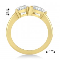 Oval/Pear Lab Grown Diamond Toi et Moi Ring 18k Yellow Gold (4.50ct)