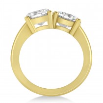 Emerald/Round Diamond Toi et Moi Ring 14k Yellow Gold (4.50ct)
