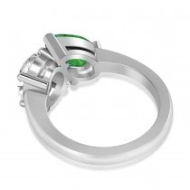 Pear/Oval Diamond & Emerald Toi et Moi Ring Platinum (6.00ct)