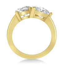 Pear/Oval Lab Grown Diamond Toi et Moi Ring 14k Yellow Gold (6.00ct)