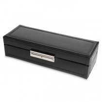 Faux Leather Jewelry Safe Deposit Case w/ Travel Box 3 Colors