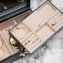 WOLF Caroline Small Jewelry Box w/ Travel Case