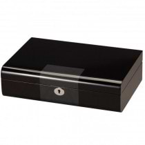 Black Wood & Carbon Fiber Accents 10 Watch Box