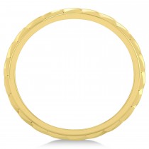 Men's Braided Band Eternity Ring 14k Yellow Gold