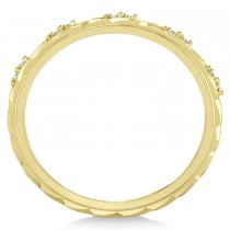 Men's Diamond Braided Band Eternity Ring 18k Yellow Gold (0.20ct)