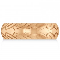 Men's Road Racing Eternity Sports Band Ring 14k Rose Gold