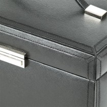Women's 2 Drawer Genuine Leather Jewelry Box w/ Mirror Travel Case