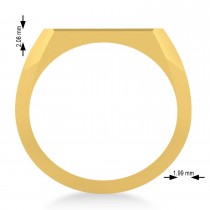Men's Jerusalem Cross Signet Ring 14k Yellow Gold