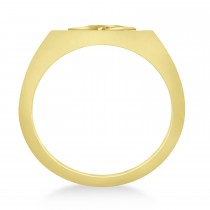 Men's Celtic Knot Signet Ring in 14k Yellow Gold