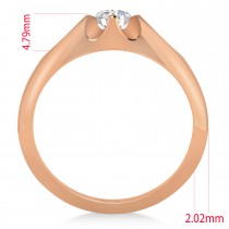 Men's Solitaire Diamond Ring 14k Rose Gold (0.50ct)