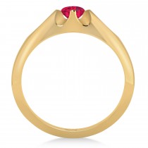 Men's Solitaire Ruby Ring 14k Yellow Gold (0.50ct)