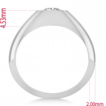 Men's Diamond Gypsy Ring 14k White Gold (1.00ct)
