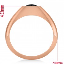 Men's Black Diamond Gypsy Ring 14k Rose Gold (1.00ct)