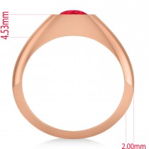 Men's Ruby Gypsy Ring 14k Rose Gold (1.00ct)