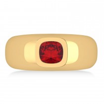 Men's Ruby Gypsy Ring 14k Yellow Gold (1.00ct)