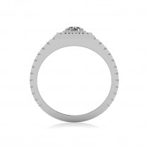 Two Tone Cut Diamond Men's Fashion Ring 14k White Gold (0.50 ct)