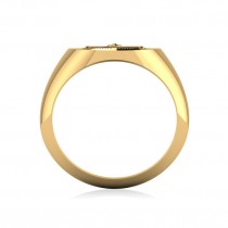 Masonic Novelty Mens Fashion Ring 14k Yellow Gold