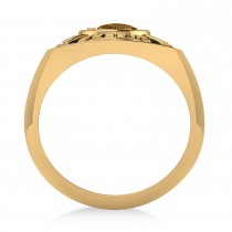 Fire Department Badge Ring 14k Yellow Gold