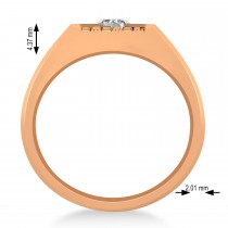 Men's Textured Diamond Fashion Ring 14k Rose Gold (0.50 ctw)
